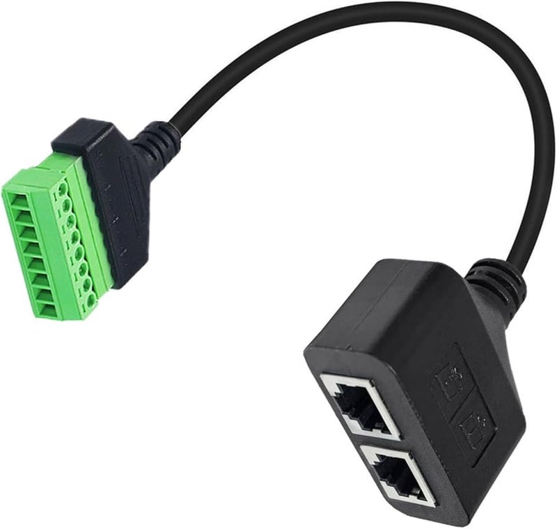 Cat6 RJ45 Female to Screw Terminal Adapter for Ethernet CCTV Network Extension - Image 1